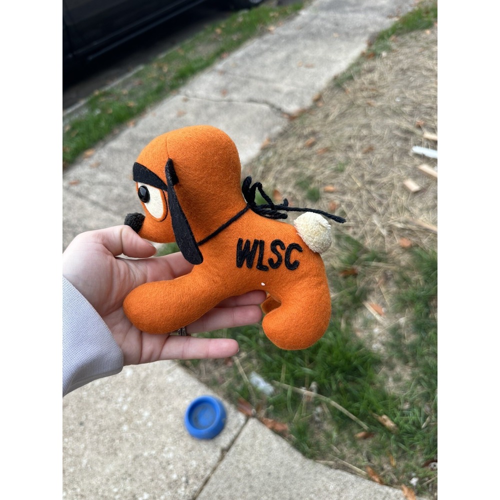 Vintage 1950s Plush‎ Mascot Dog Personality Pet WLSC Orange